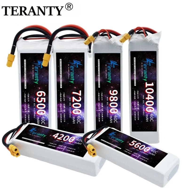 Batteria Lipo da 11,1 V per Drone RC Auto Elicottero 3S 60C 4200 mAh 5200 mAh 6000 MAH 6500 MAH 7200 MAH 9800 MAH 10400 MAH XT60 Deans T 1 PZ