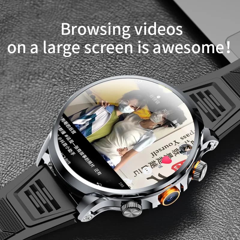 H18 Smart Watch 4G/5G Call GPS WIFI 1.95 inch 8MP Camera 3D Navigation Heart Rate Blood Pressure Blood Oxygen Smartwatch Men