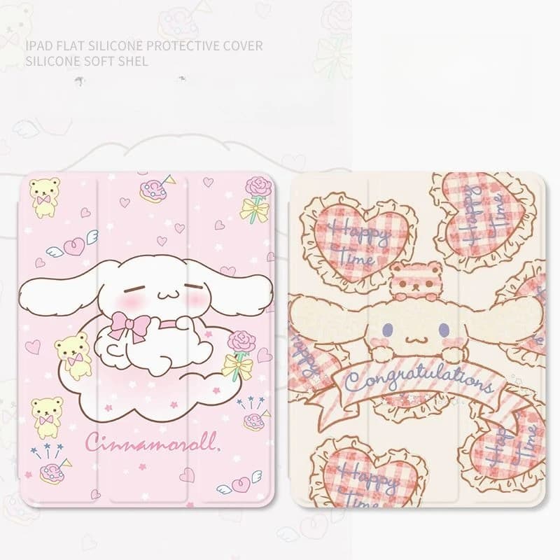 Custodia Protettiva per iPad 11 Sanrio Cinnamoroll, Custodia per Tablet Air6 Pieghevole a Tre Ante, Cartone Animato Carino, di Gran Moda, Regalo di Compleanno Squisito, un Successo di Vendite