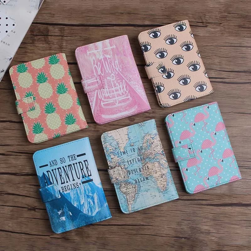 Fashion Women's Travel Passport Cover Wallet Unisex Business Multifunction Credit Card Purse Organizer Case