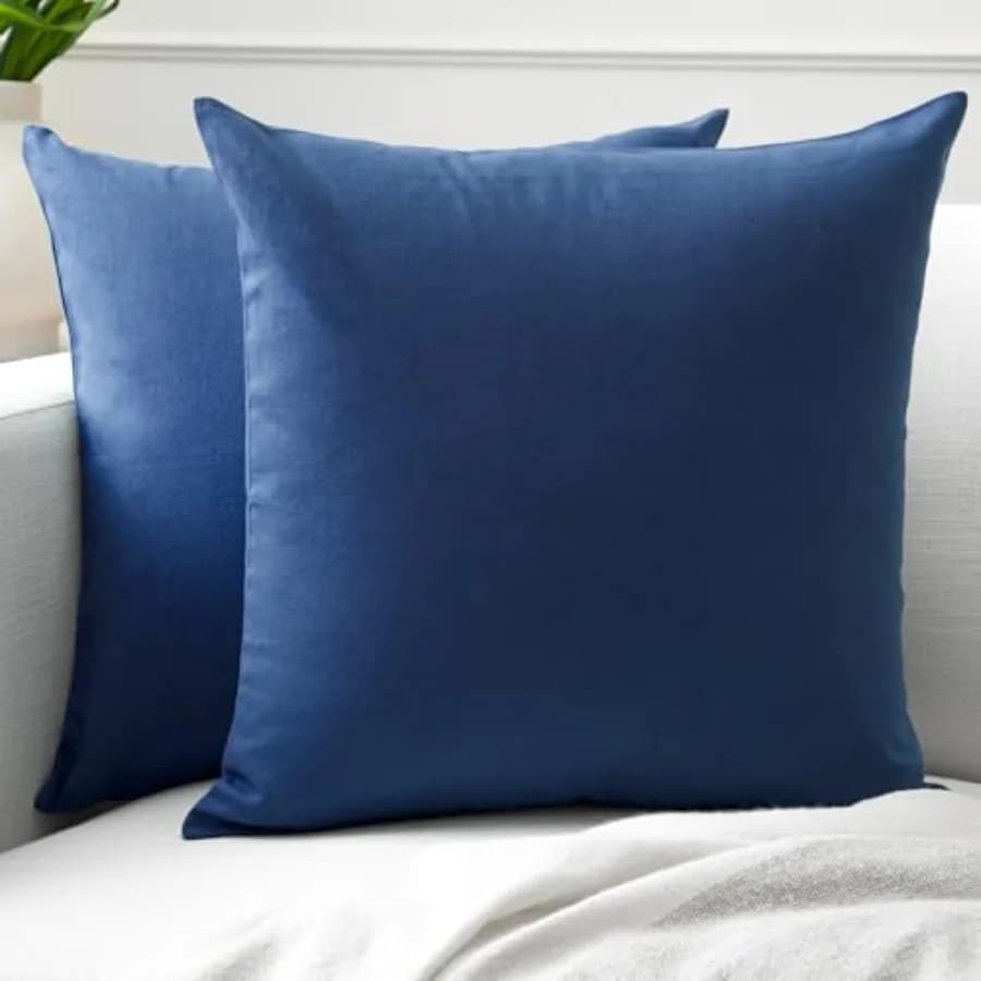Fodere per cuscini decorativi 45x45 cm (set da 2) senza imbottitura, in cotone, per soggiorno, letto, divano, poltrona