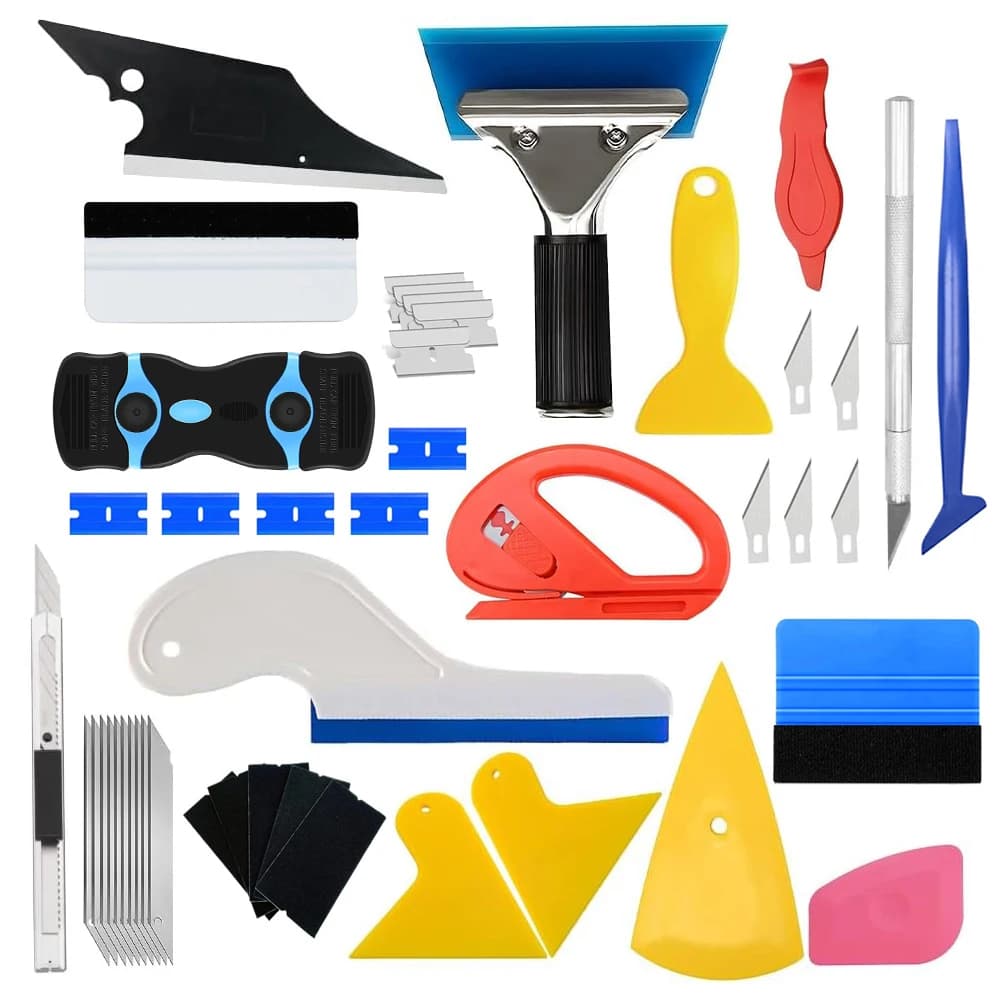 Kit di Strumenti NeoWrap per Pellicole Oscuranti per Finestrini Auto, Raschietto per Pellicole Protettive/Vinile, Spatola in Feltro/Taglierina con Lama, Strumento per Applicazione Vinile