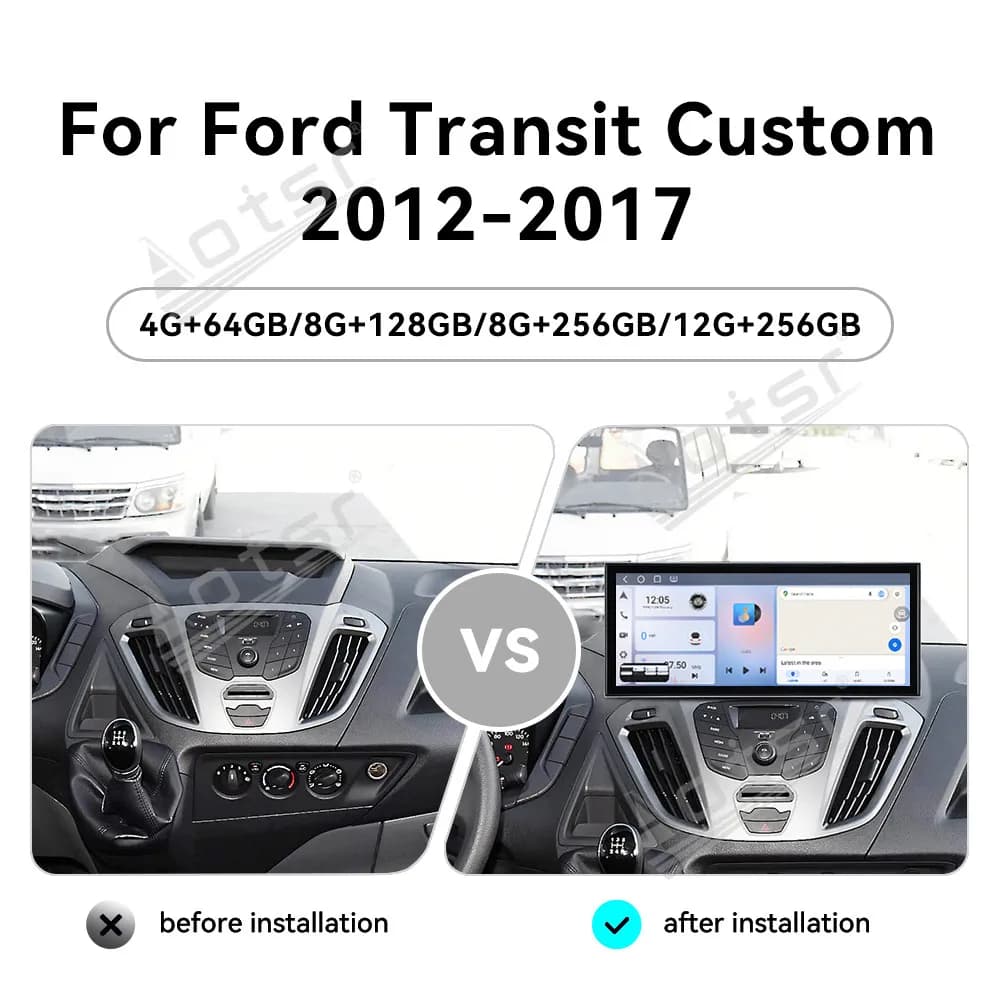 For Ford Transit Custom 2012-2017 Android 15 15.8'' Car Radio Car Multimedia Video Player GPS Navigation Carplay Unit DSP WIFI
