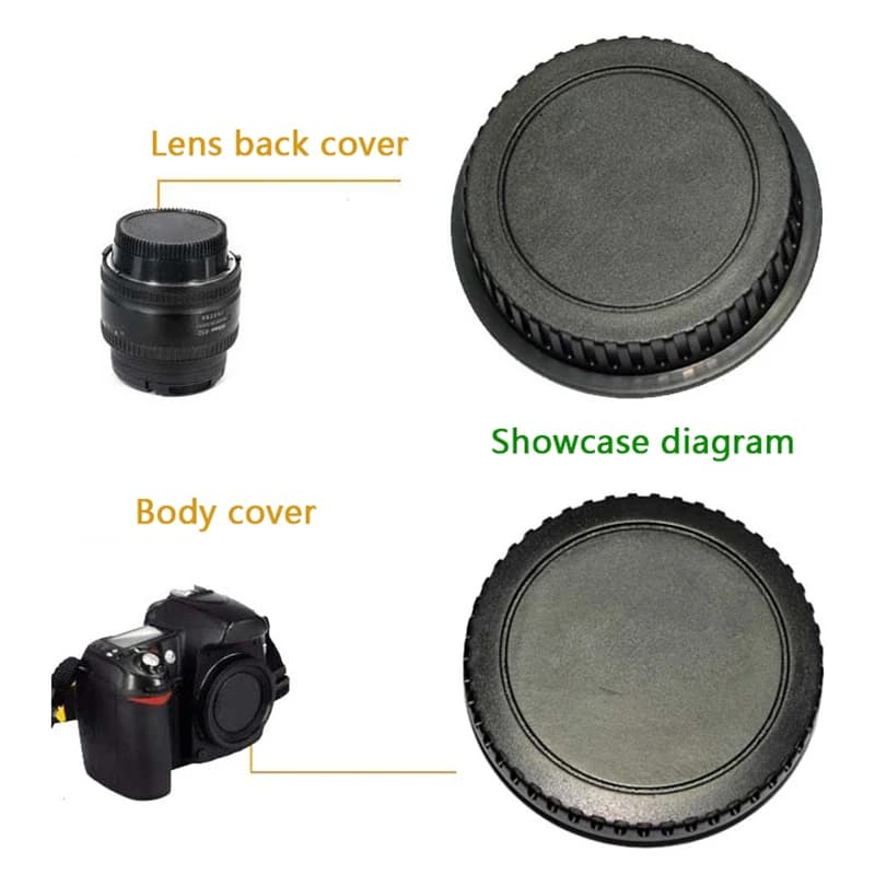 Per Canon 700 d70d 6 d2 5 d4 1DX DSLR cappuccio dell'obiettivo posteriore e protezione della copertura del corpo della fotocamera con Logo