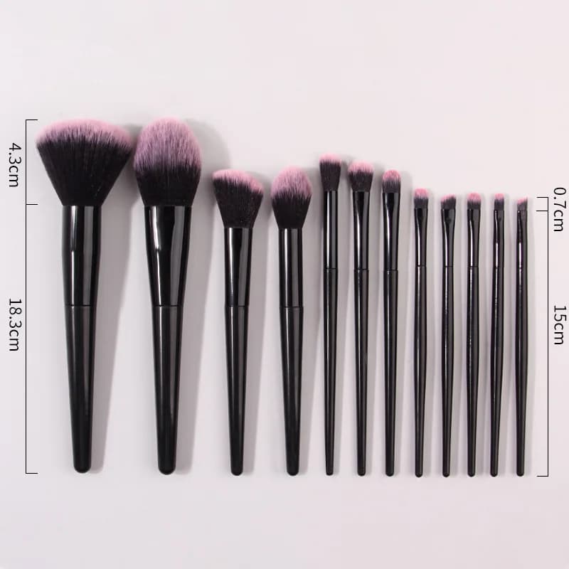 Kit di pennelli per trucco professionale da 12/8 pezzi, pennelli per trucco con capelli sintetici morbidi, pennelli per fondotinta, fard, ombretto, strumenti per trucco cosmetico