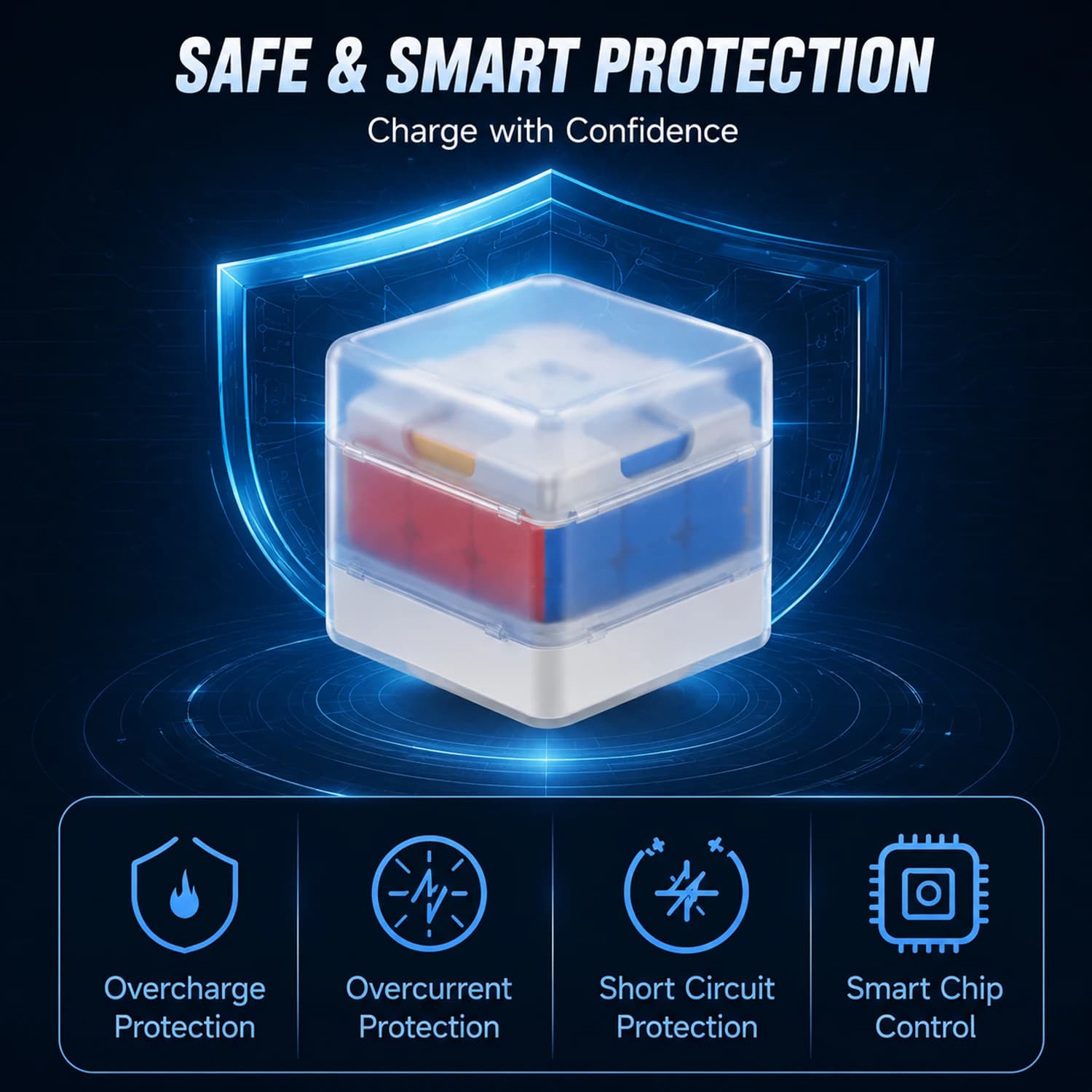 Portable Magnetic Charging Box for GAN 16 Ui 12 Ui Mini Ui Smart Cube Power Bank Charger Case Accessories