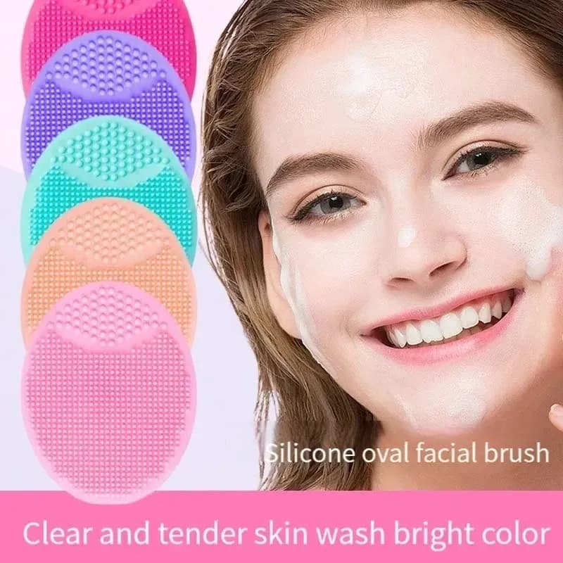 Spazzola per la pulizia del viso in silicone con impugnatura per le dita: scrubber per il viso con setole morbide per esfoliare, massaggiare e pulizia profonda dei pori