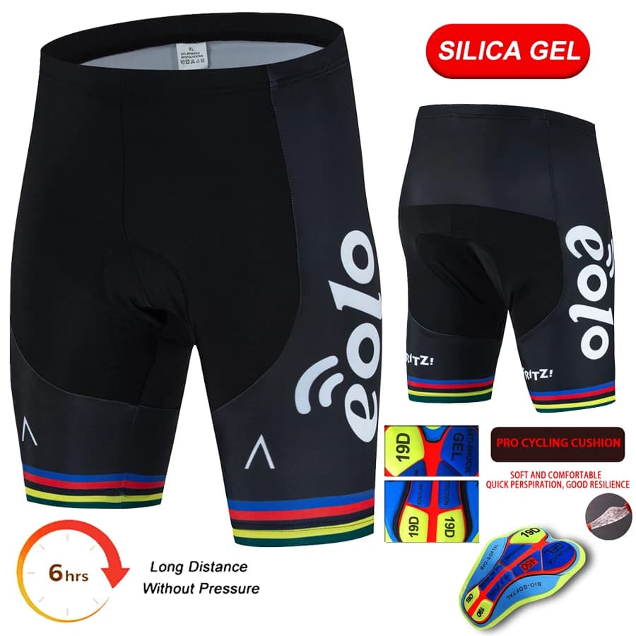 EOLO Pantaloncini con bretelle cycling 2026 Man Sport Team Mtb Cycling Shorts with black straps Riding shorts for women's bicycle Racing sports shorts