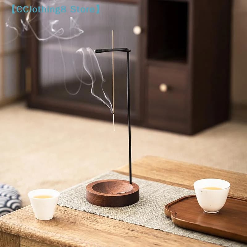Porta Incenso Invertito in Legno con Design Anti-Cenere per Meditazione, Spa, Casa e Arredamento【AliS8】
