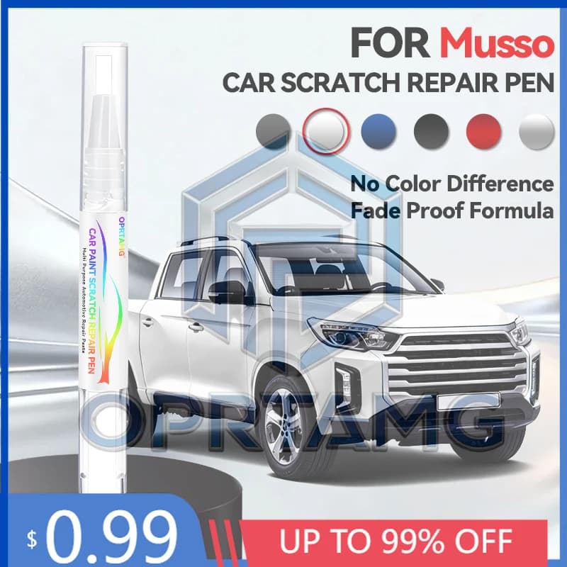2026 Hot Car Paint Repair Pen For SsangYong Musso Paint Scratch Repair Accessories Green Gray Grand White Marble Grey Indian Re