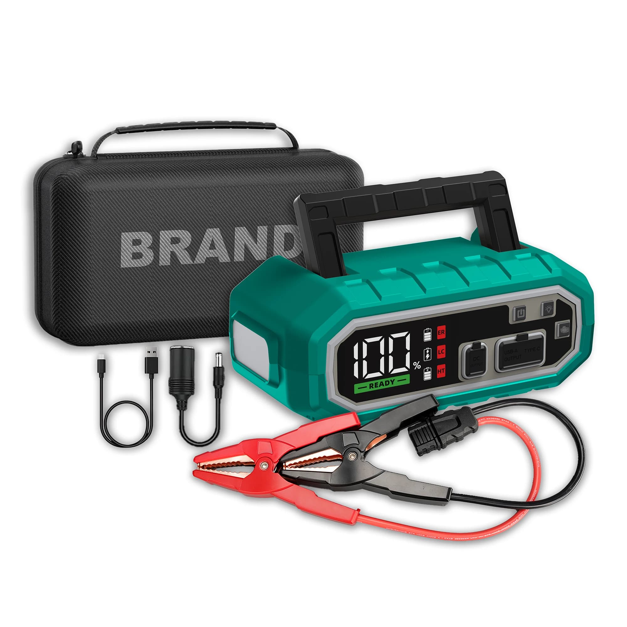 4000A 88.8Wh 24000mAh Avviatore di emergenza per auto portatile Luce LED ad alta potenza per camion e motocicli