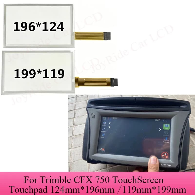 Pannello Touch Screen in Vetro da 8 Pollici per Trimble CFX 750, Digitalizzatore GPS, Touchpad 196mm*124mm/199*119mm