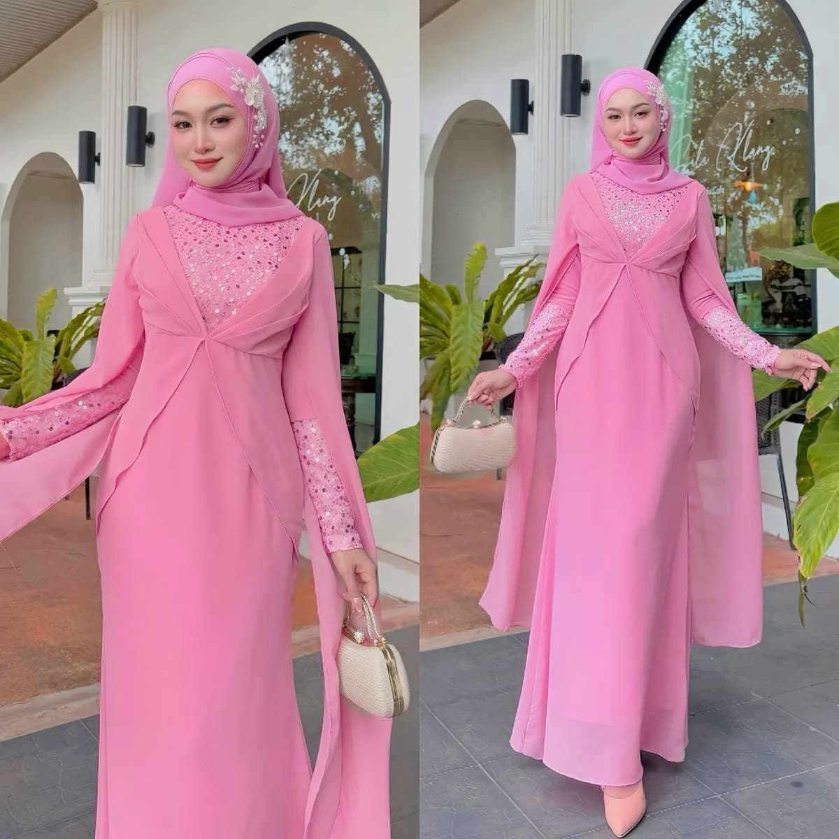 Abito Eid Abaya musulmano Abiti da festa per donna Jalabiya Abiti Paillettes Abaya Caftano Islam Arabo Abito lungo Ramadan Marocco Dubai
