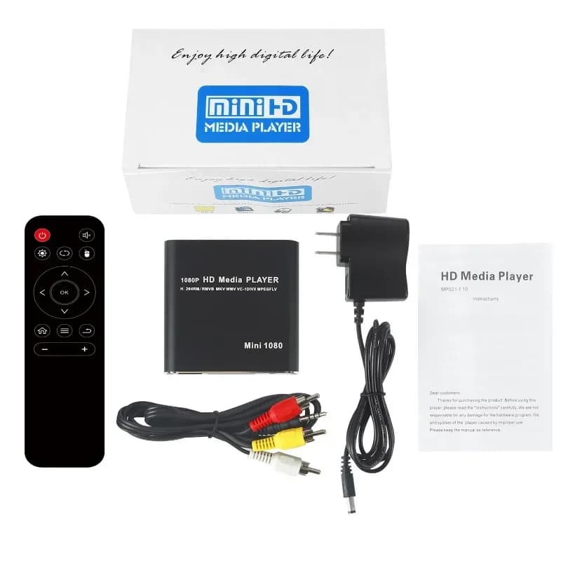 Lettore multimediale HDD esterno USB HDMI Full HD 1080P 1080p MKV Lettore multimediale USB SD con scatola TV multimediale SD