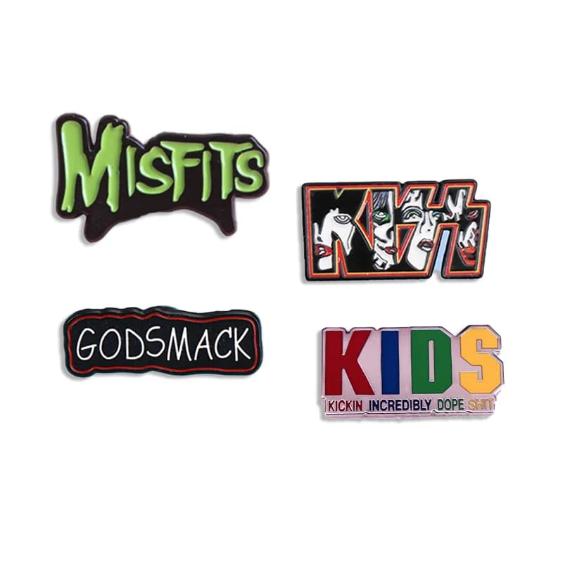 Spilla con logo di band pop rock, distintivo per appassionati di musica, gioielli da collezione, regalo, accessori, all'ingrosso
