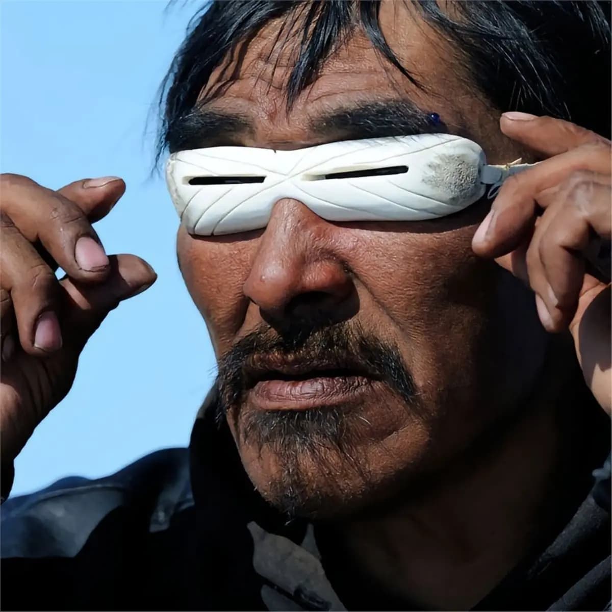 ABXY Inuit Traditional Snow Goggles Ski Glasses Cosplay Eskimos Essential Winter Festival Eskimos Snow Accessories