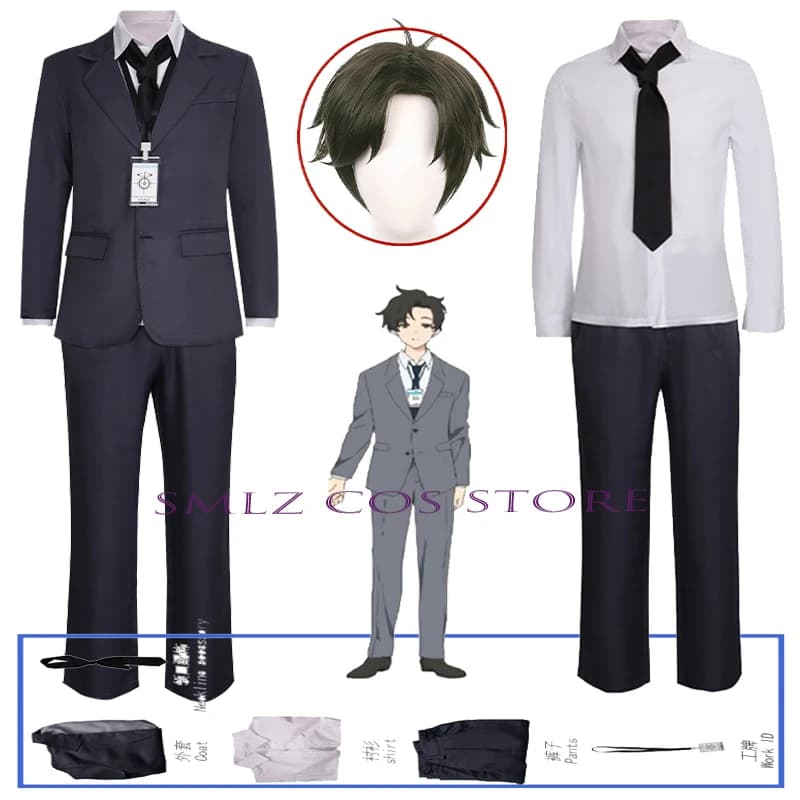Costume Cosplay Sensei Anime Blue Archive, Uniforme da Insegnante Schale, Parrucca e Accessori, Completo per Halloween, Carnevale, Feste e Giochi di Ruolo per Uomo
