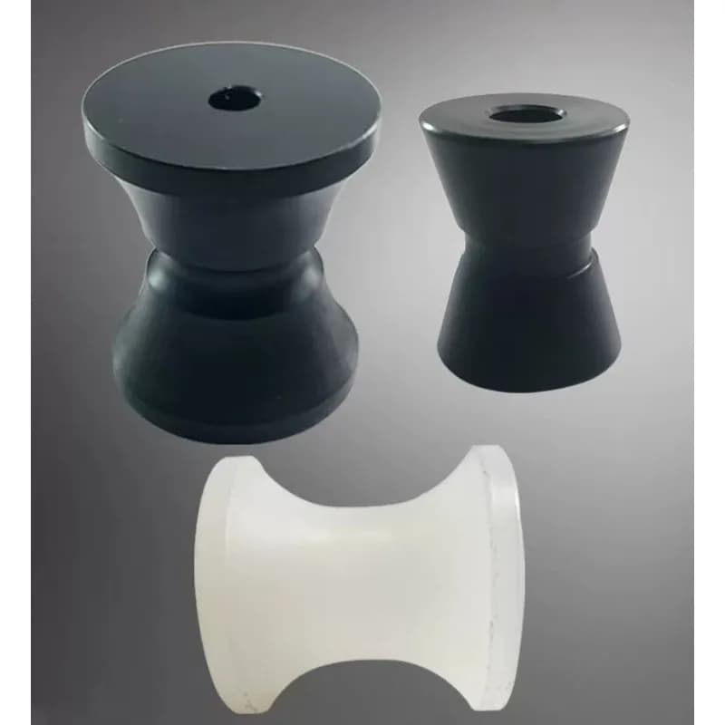 Puleggia a U in nylon nera e bianca, staffa di ancoraggio, accessori per imbarcazioni, yacht, barche da pesca, motoscafi