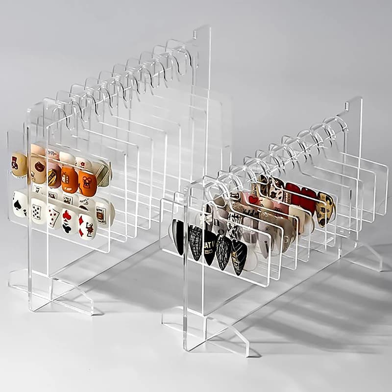 Ins acrylic transparent style hook Nail Art Display Rack Board Gel Color Works exhibition tools for samples