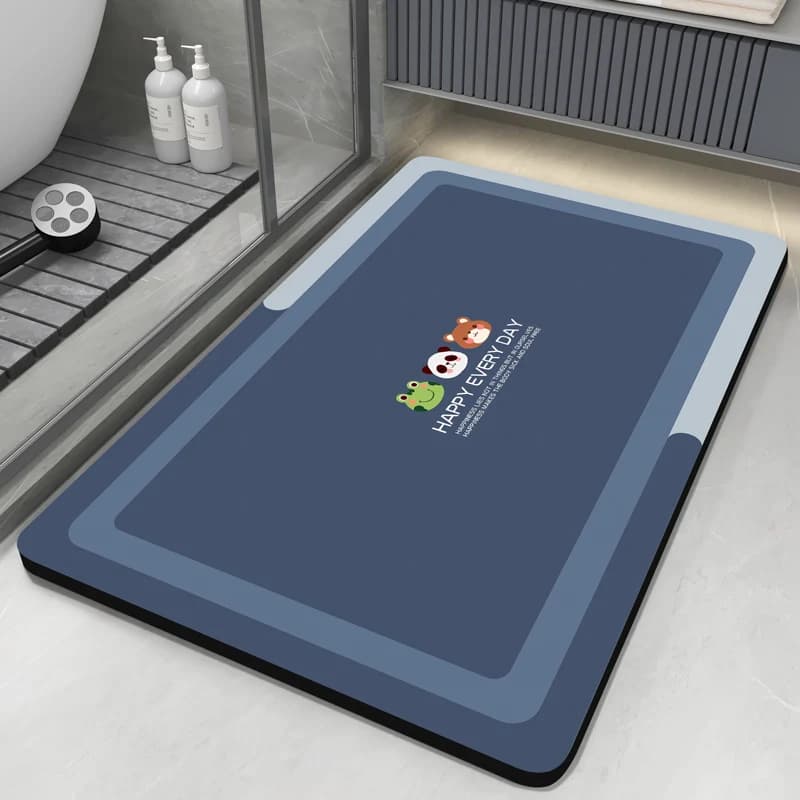 Tappetini per piedi in diatomea Tappetino da bagno Tappeto da bagno assorbente Tappeti da toilette per doccia antiscivolo ad asciugatura rapida Zerbino lavabile