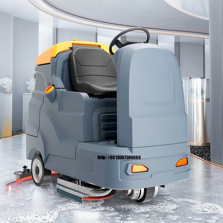 Professional double brush for floors, robust and durable, for cleaning industrial flooring