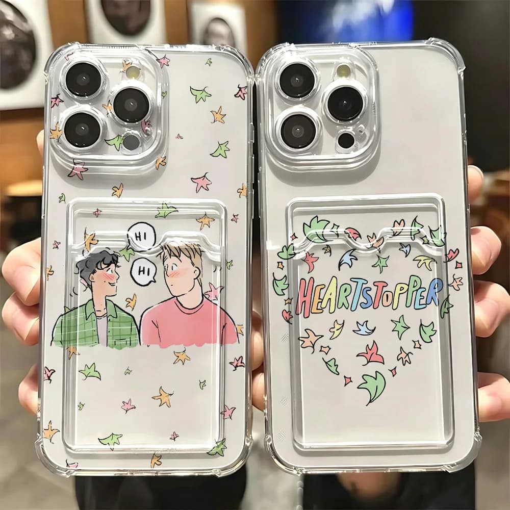 Tv Heartstoppers Hot Card Hold Phone Case For Xiaomi 13 12 12T 11 Lite Poco M5 M4 X5 X4 X3 Pro NFC 4G 5G Anti-fall Clear Cover