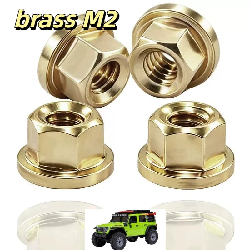 Dadi mozzo ruota in ottone pesante con flangia M2 D430 per Axial SCX30 K10 Bronco RC Crawler Veicolo Fuoristrada Simulato