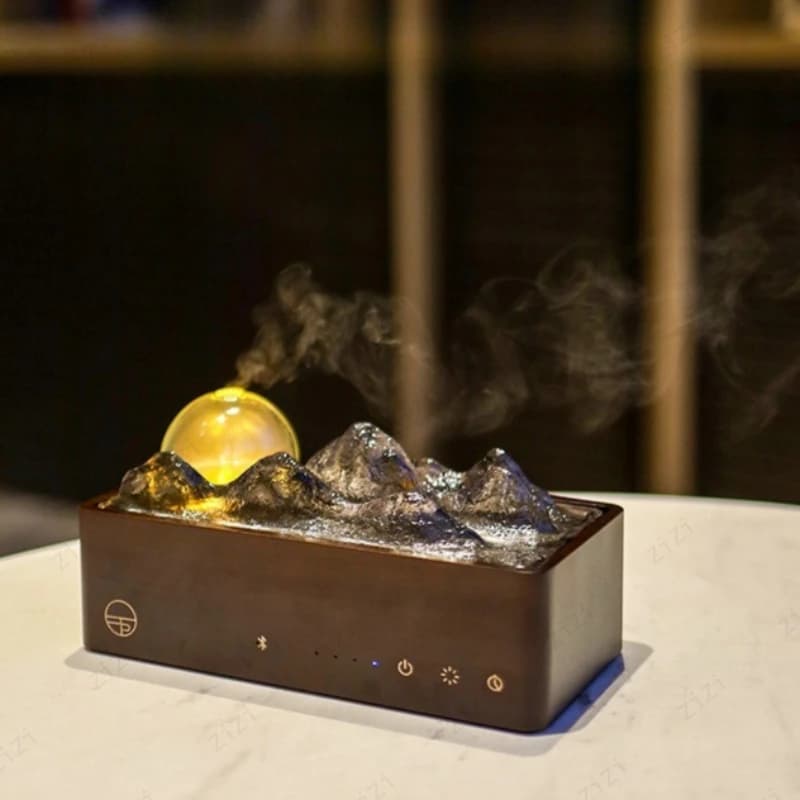 Nuovo Diffusore di Aromi in Stile Cinese con Olio Essenziale Puro, Altoparlante Bluetooth, Ausilio per il Sonno, Piccola Macchina per Aromaterapia con Luce