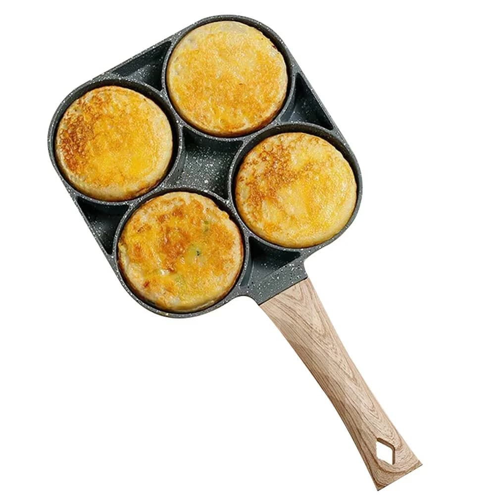 Padella per Omelette Antiaderente Rinforzata, per Uova, Pancake, Bistecche, Hamburger e Pane, Adatta per Colazioni e Cucina a Induzione