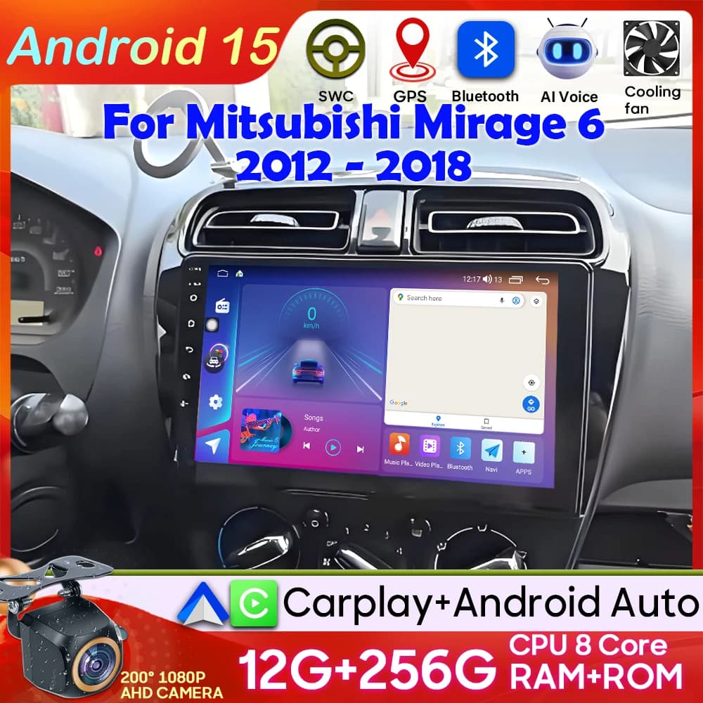 Android 15 Car Radio For Mitsubishi Mirage Attrage 2012-2018 Space Star 2014 Gps Navigation Stereo Multimedia
