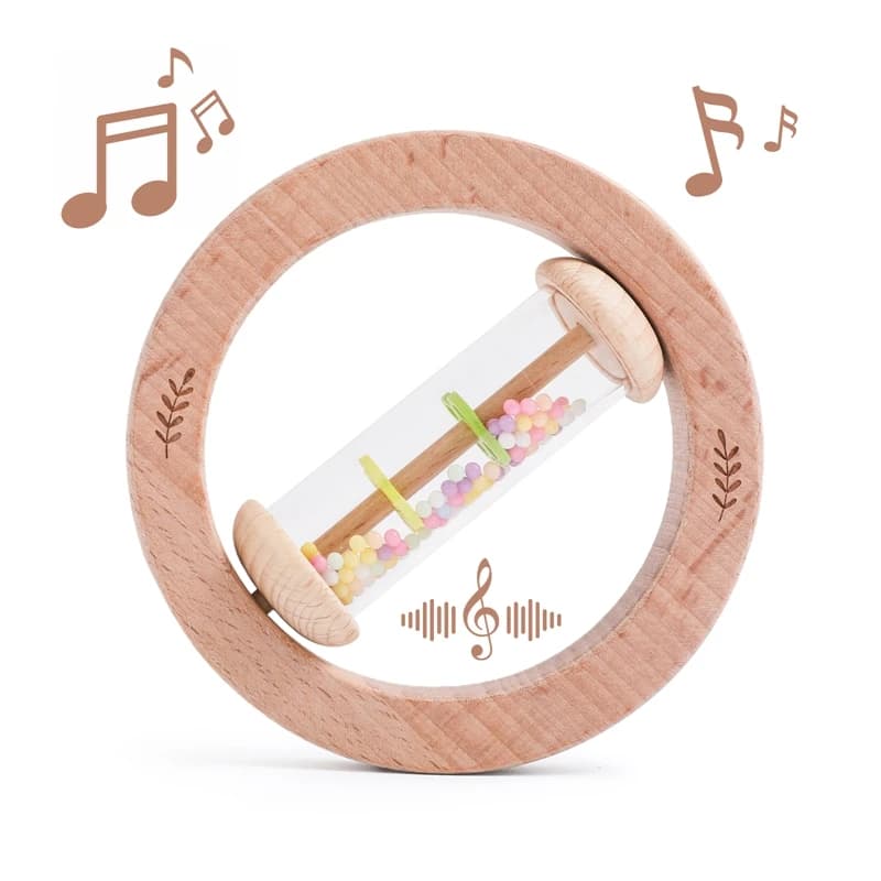Montessori Baby Rain Stick Arcobaleno Clessidra Pioggia Musica Sonaglio Rainmaker Montessori Giocattoli sensoriali per bambini Giocattolo educativo per bambini