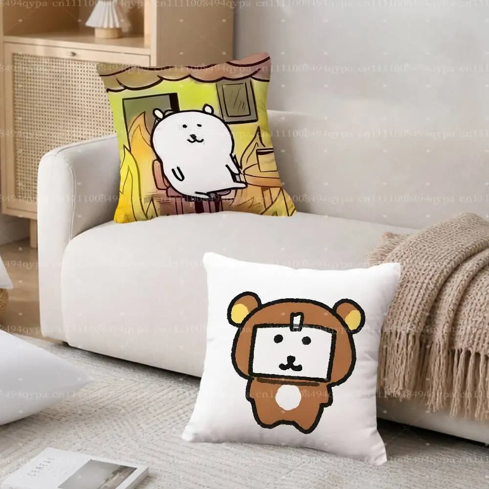 J-Joke Bear Cute Throw Pillow Cushion Cases Kawaii Decorative Living Room Decor Soft Decorative Pillows