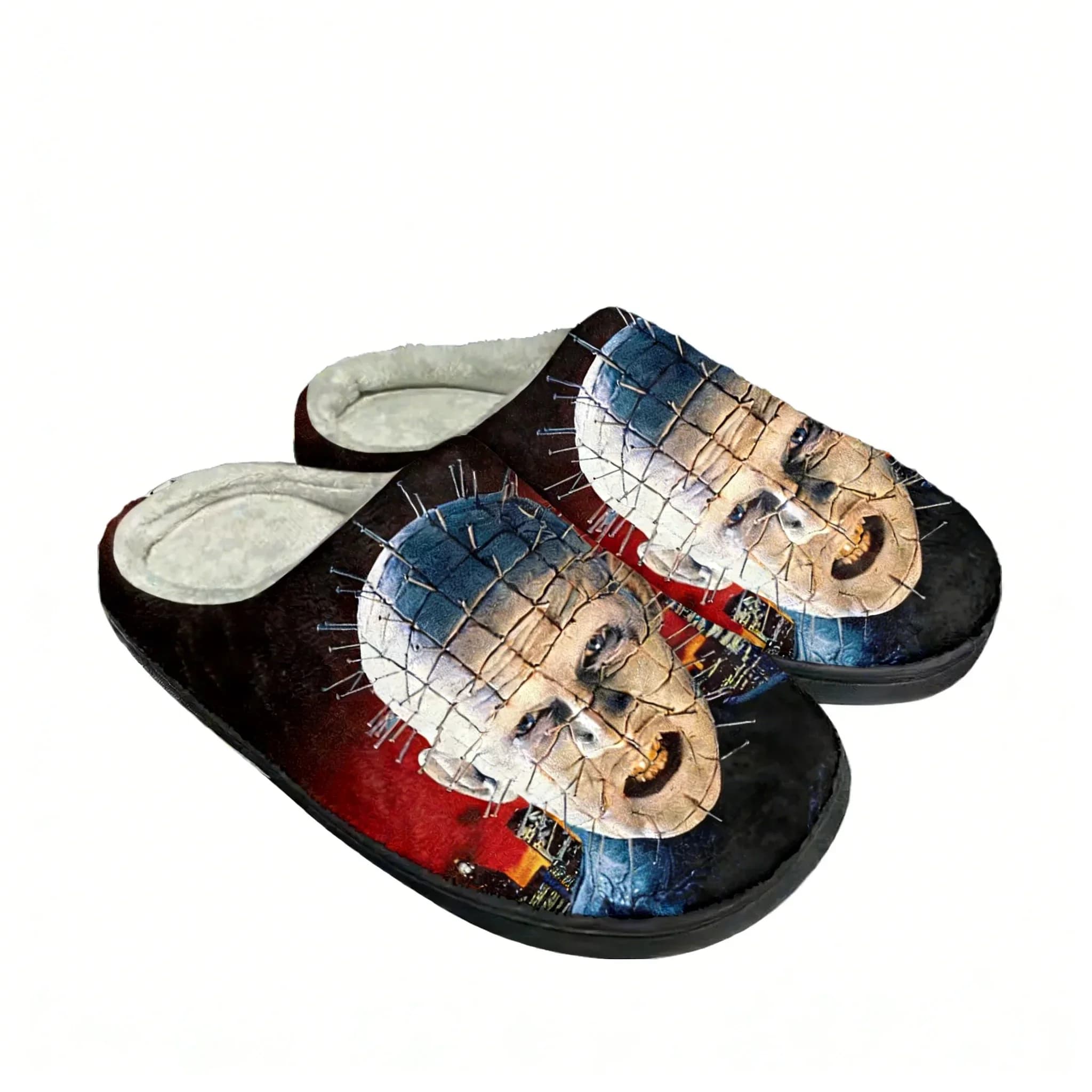 Men's and women's Hellraiser Cotton Slippers, warm and comfortable for home, in plush, customizable, thermal