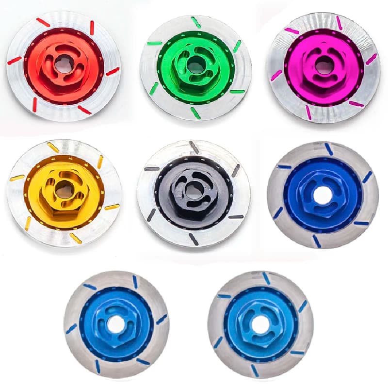 4PCS 12 millimetri In Lega di Alluminio Disco Freno Cerchione Box Adattatore Esagonale per tamiya tt-01 tt02 HPI HSP 94123 1/10 RC On Road Racing Car