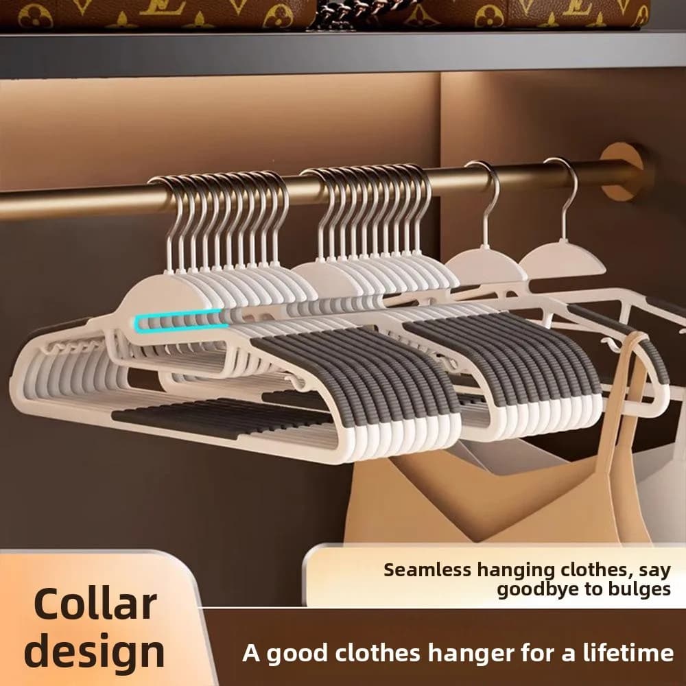 Luxury Plastic Hanger for Home Use, Traceless Design, Baggage and Dry Clothes Organizer