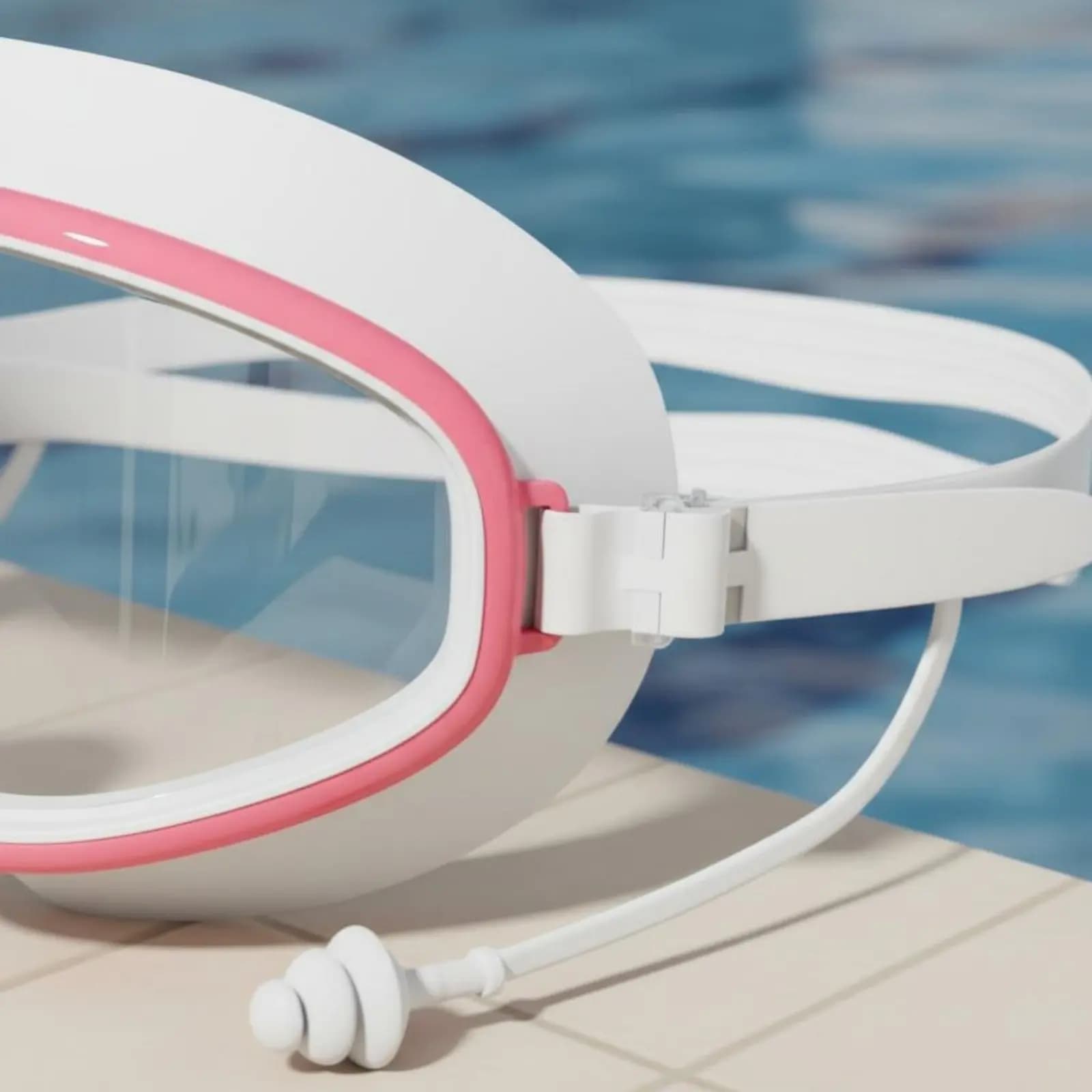 Set of Underwater Occhialini and Cuffia with Ear Guards, Anti-fog Water Kit for Adults, Resistant to Lost with Adjustable Strap