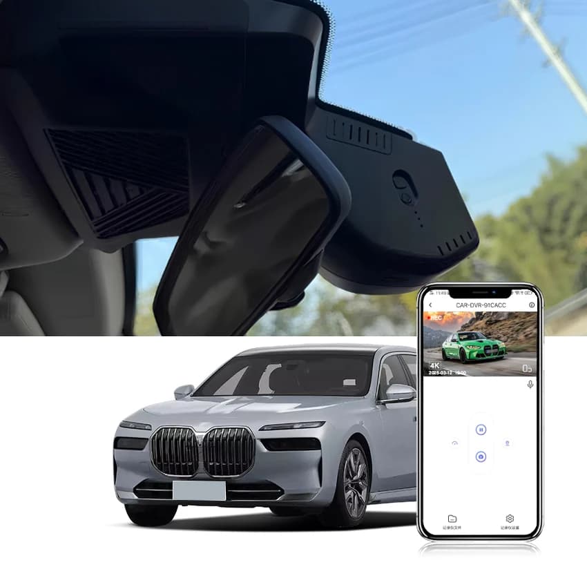 Dash Cam 4K for BMW X7 G07 Facelift and 7 i7 G70 2023-2026, DVR WiFi, Loop registration, Car camera