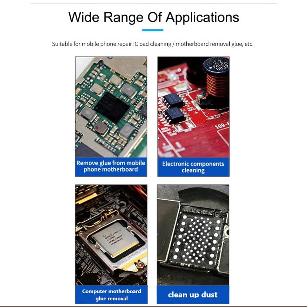 ABZF -022B Spazzola sicura Spazzola per pulizia PCB antistatica per scheda madre per kit di strumenti di riparazione per telefoni cellulari Doppia testa Convenienza