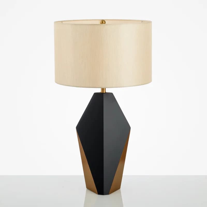 Lampada da scrivania moderna in ferro battuto di arte nordica semplice, lampada da comodino per camera da letto per ufficio studio ingresso soggiorno, lampada da scrivania in tessuto