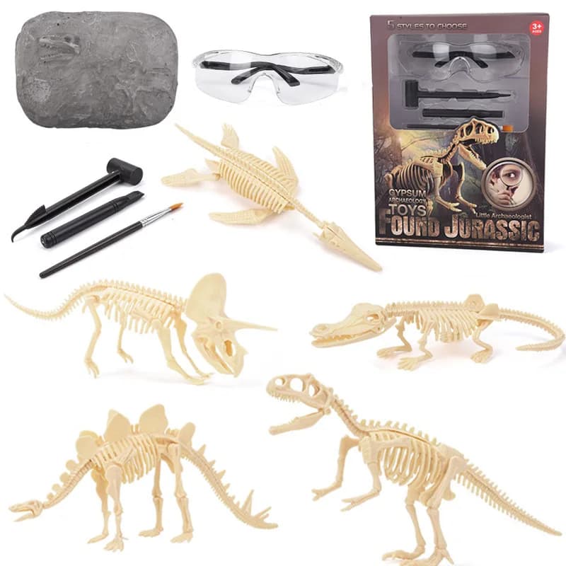 Dinosaur Fossil Excavation Kit STEM Excavates Dinosaur Skeleton Model Toys Educational Science Gifts for Boys and Girls