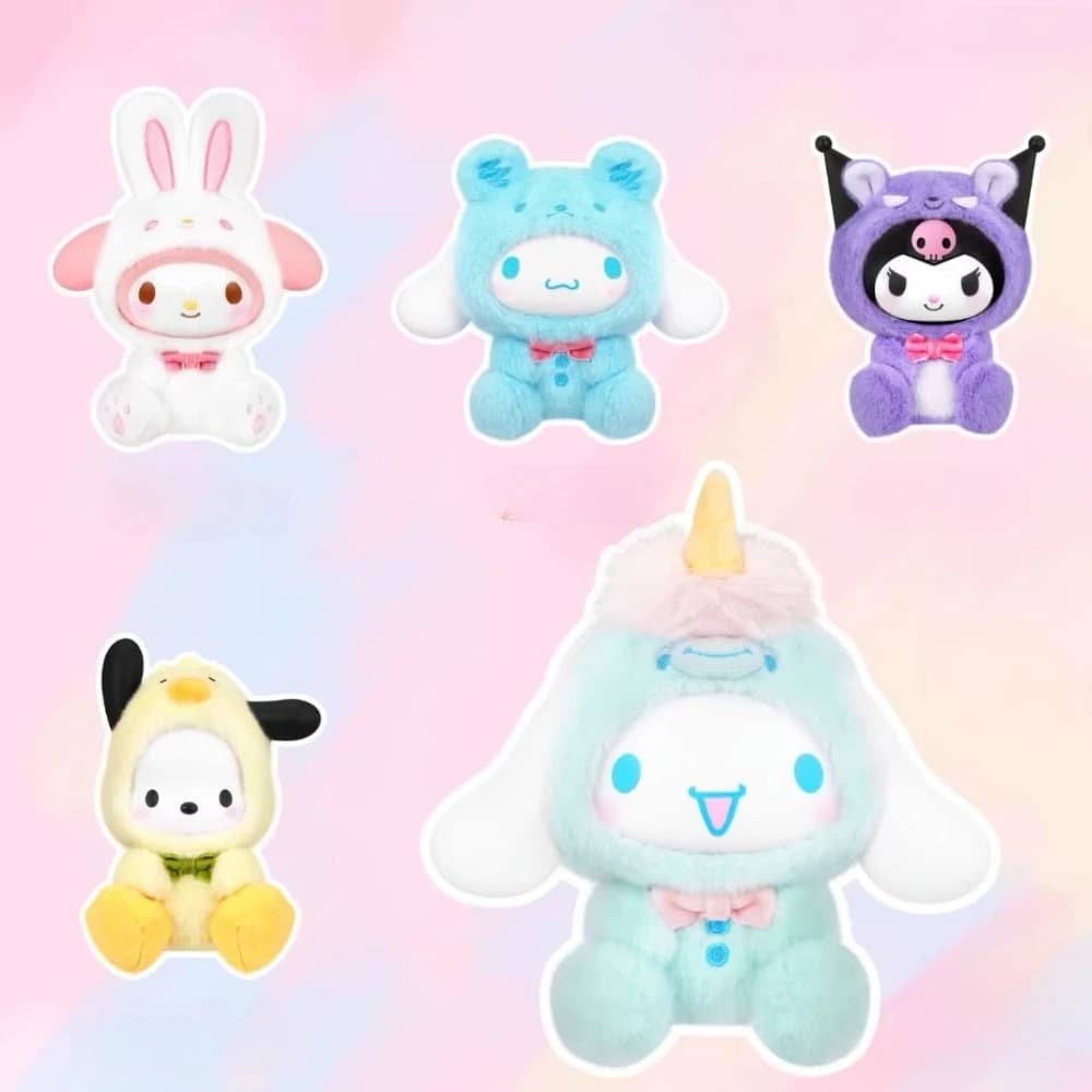 Serie Personaggi Sanrio e Amici: Blind Box con Simpatiche Bambole di Peluche, Decorazioni da Scrivania, Giocattoli Trendy, Regalo, Mystery Bag