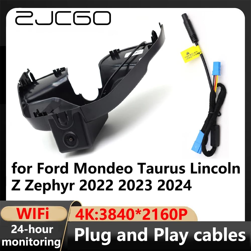 ZJCGO 4K Wifi 3840*2160 Auto DVR Dash Cam Video for Ford Mondeo Toro Lincoln Z Zephyr 2022 2023 2024