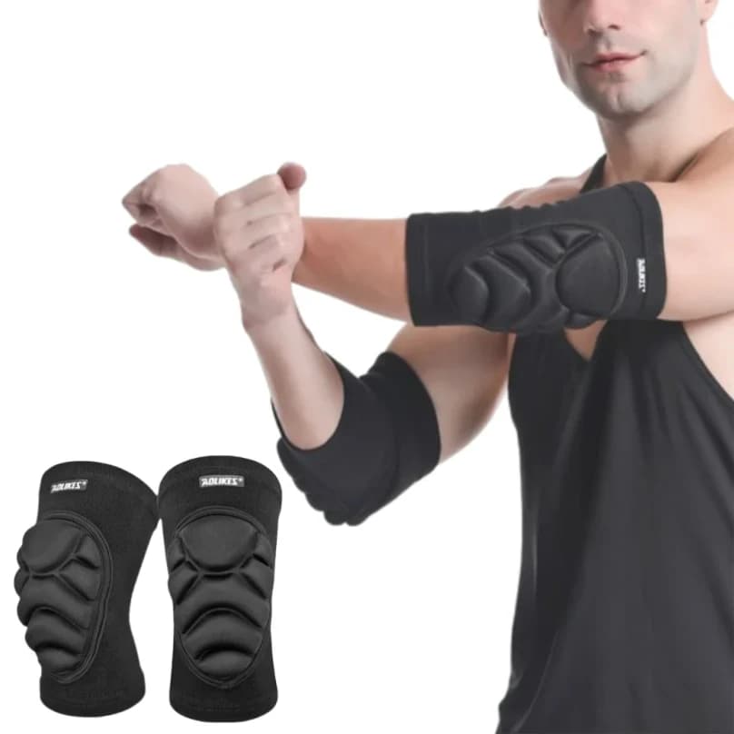 1 pair of elbows protection for elbow volleyball sponge support compression tutors for elbow tennis football