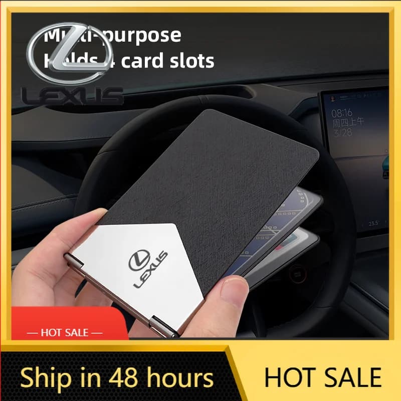 Car Sticker Interior Stickers Car Driver License Card Holder Aluminum Thin ID Credit Case For Lexus FSPORT LBX NX RX 350h 450h E