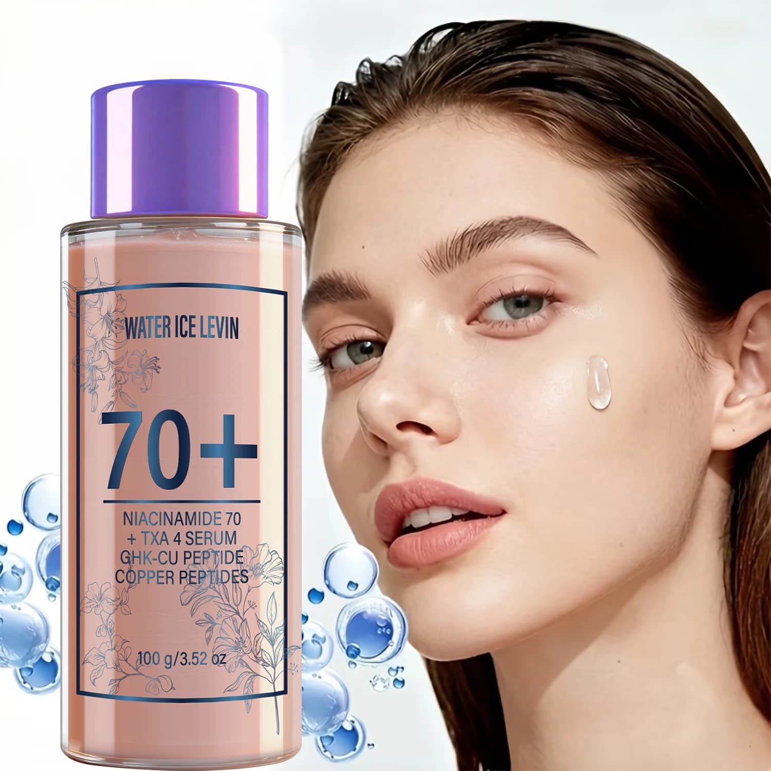 Quick Absorb Skin Essence Copper Peptide Niacinamide Compound Formula Revitalize Tired Dry Skin Boost Natural Healthy Glow 100g