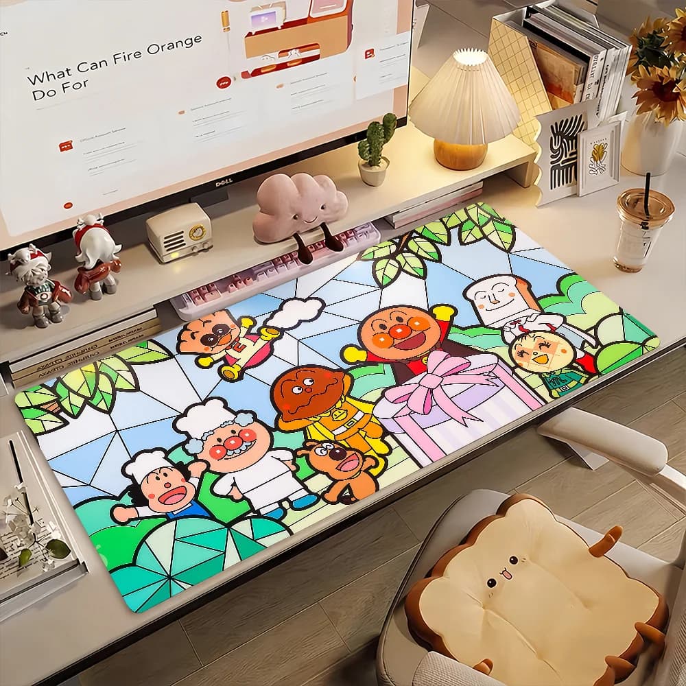 Book A-Anpanman Mouse Pad Tappetino per computer in gomma antiscivolo Gamer Balance Decoracion Deskmat Laptop Office Large