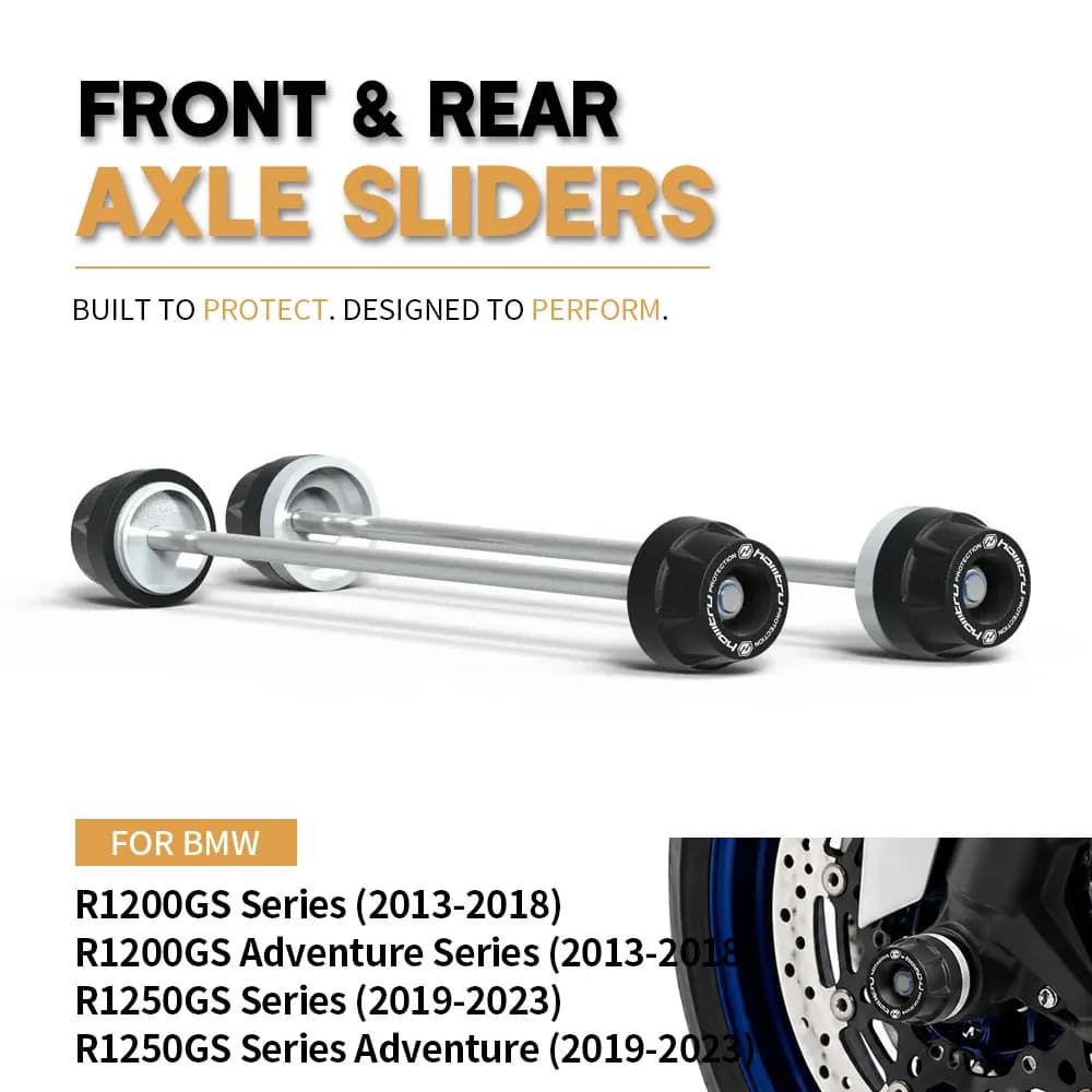 Motorcycle Front Rear Wheels Proetct For BMW R1200GS R1250GS 2013-2023 Front Axle Rocker Arm Fork Crash Slider