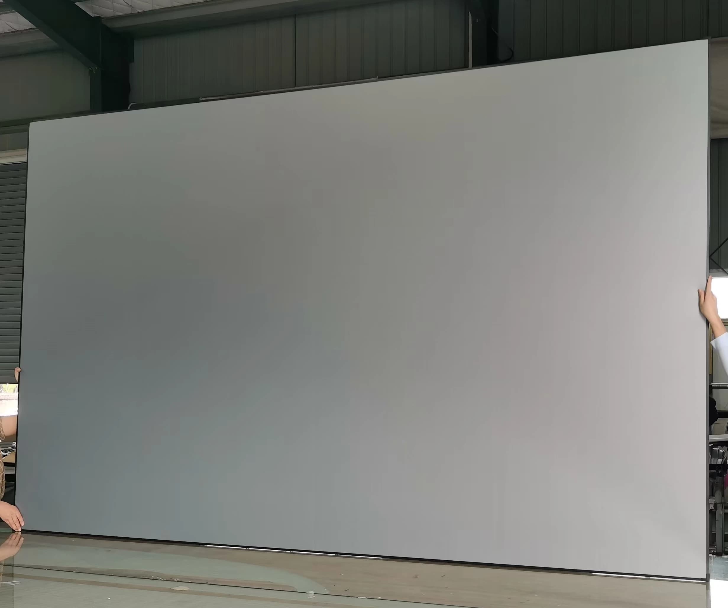 Schermo per proiettore a cornice fissa in cristallo nero ALR da 120 pollici a lungo raggio Schermo per proiezione Home Theater 16:9 HD 4K montato a parete