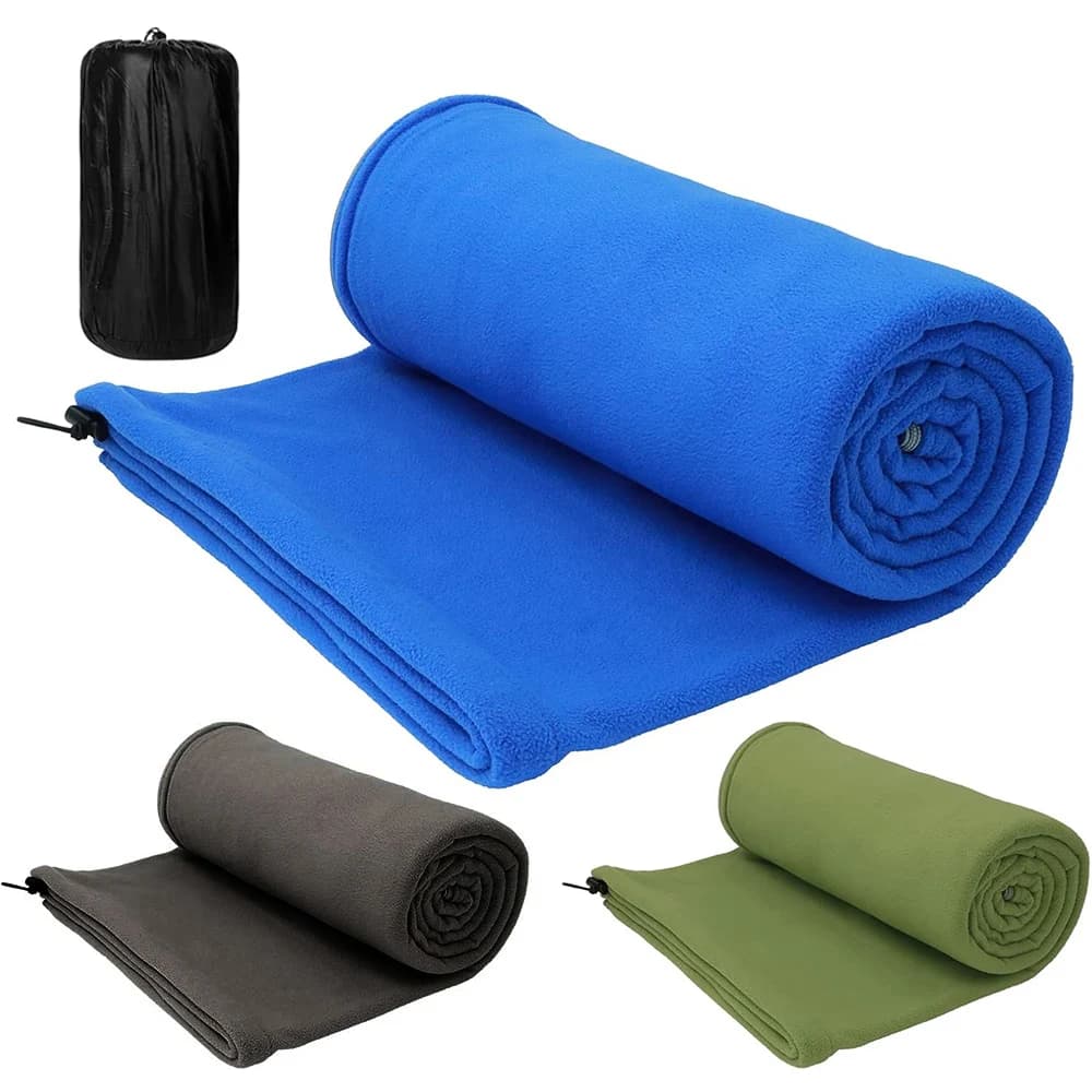 Portable sleeping bag Lining Microfiber fleece travel blanket Sleeping bag Zippered camping bed for outdoor camping tent