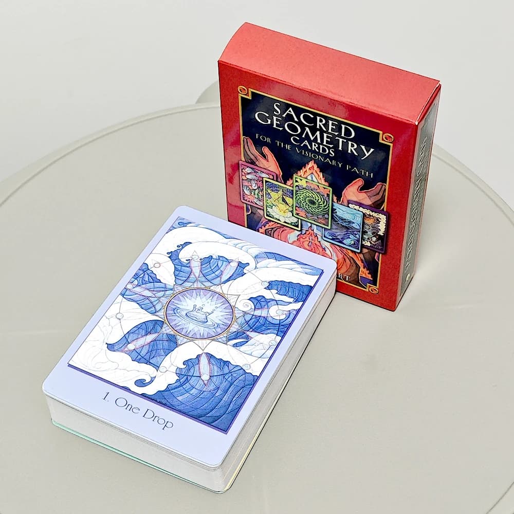 Carte di geometria sacra per il percorso visionario 64 pezzi di carte Oracle che integrano matematica, scienza e spiritualità 10,4 * 7,3 cm